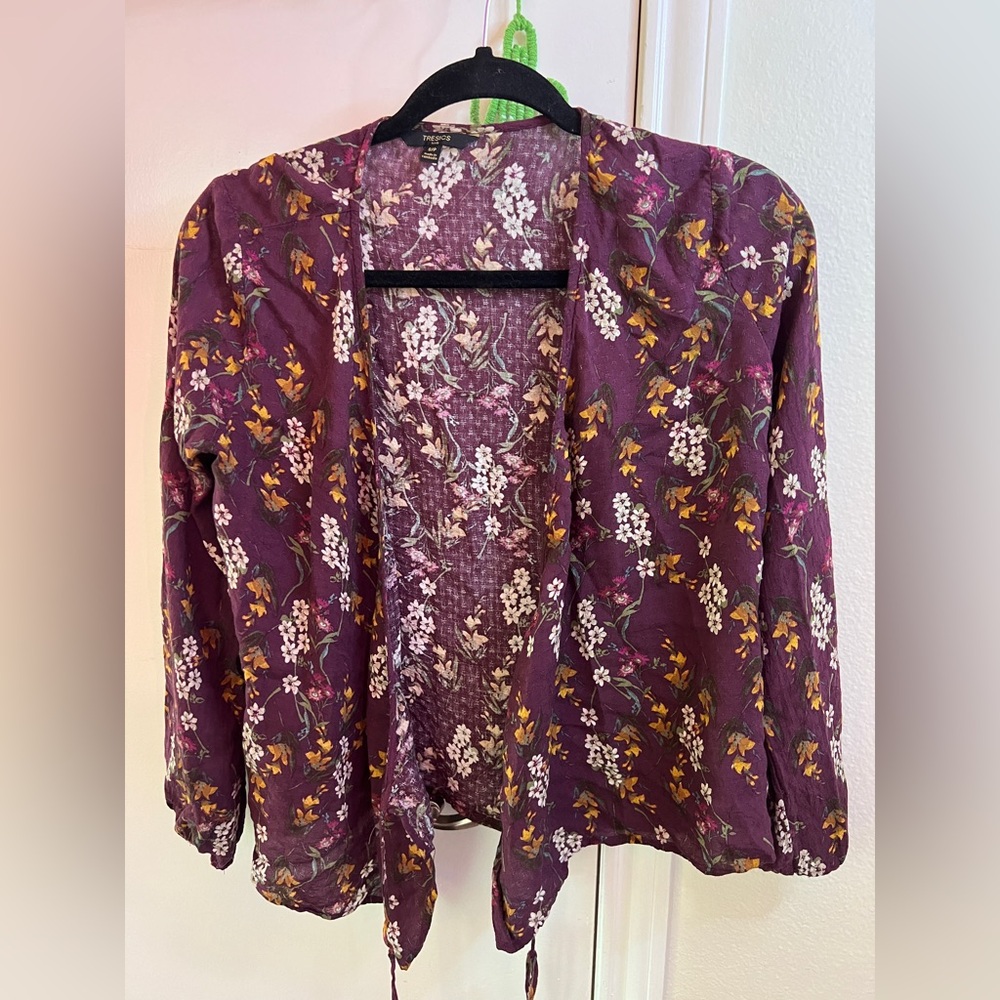Maroon floral top